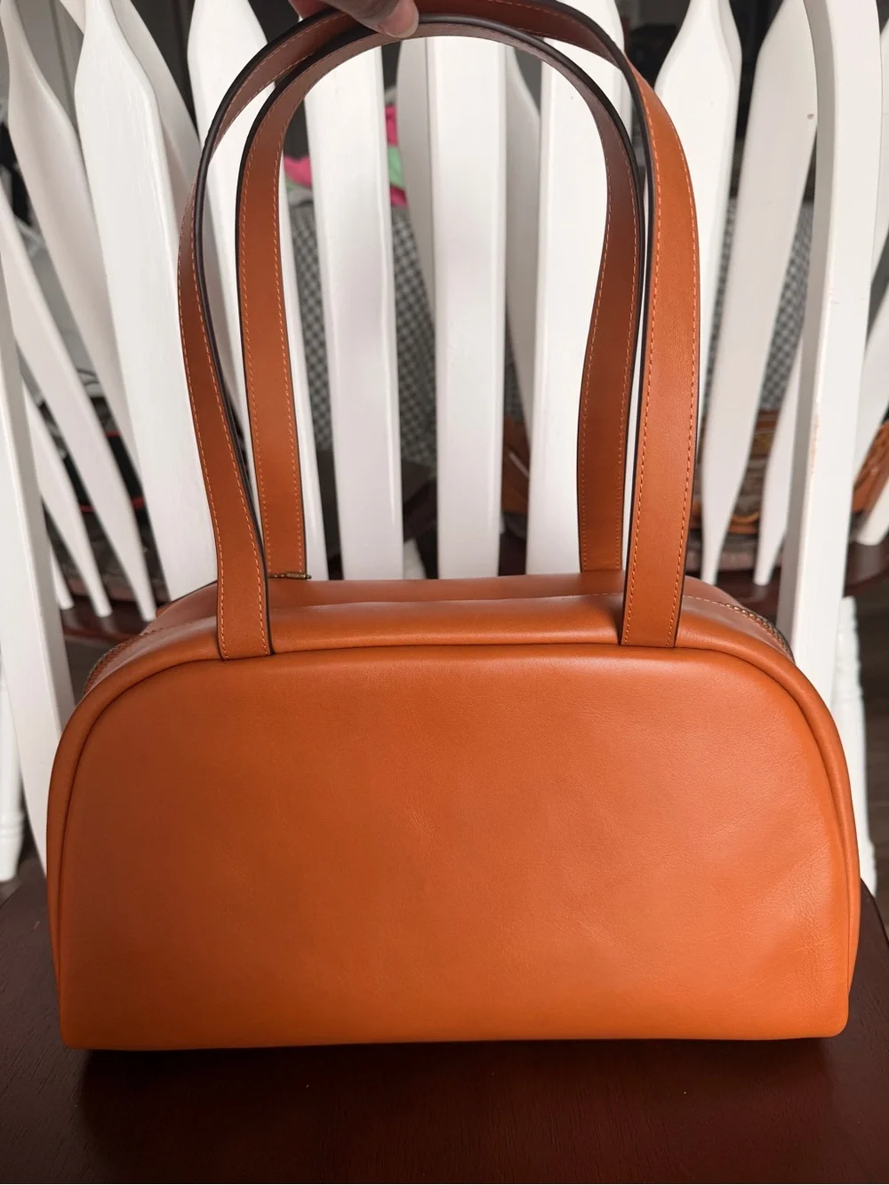 Coach Large Twin Turnlock Satchel in Toffee with Brass Hardware - NWOT